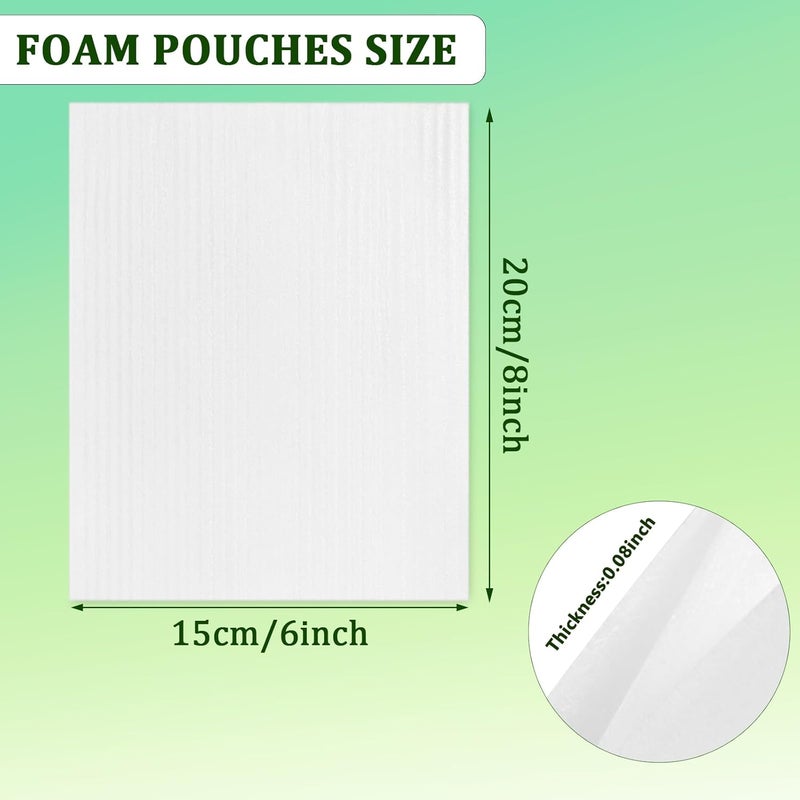ALISWAT 200 Pack Foam Pouches 6x8 Inch, Cushion Foam Pouch Protect Fragile Items, Packing Foam Wrap Pouches for Moving, Storing and Packing supplies Protect Glasses, China, and Dishes - Image 2